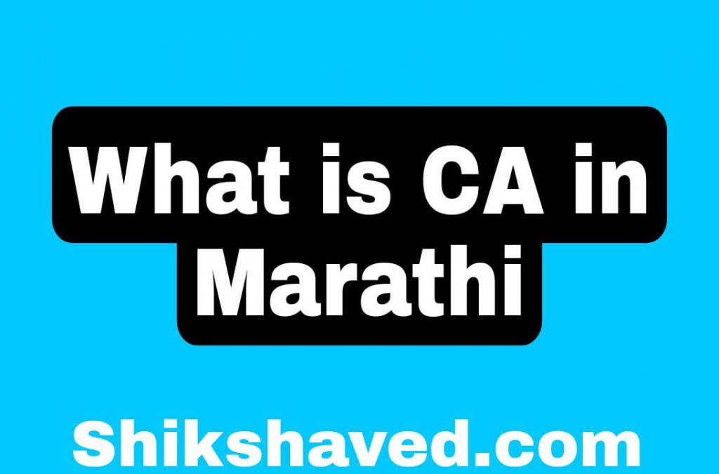 CA (Chartered Accountant) कसे बनायचे  How to become a CA In Marathi